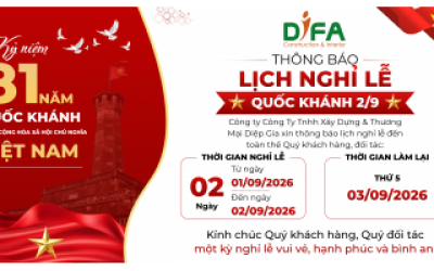 THÔNG BÁO LỊCH NGHỈ LỄ QUỐC KHÁNH 02/09
