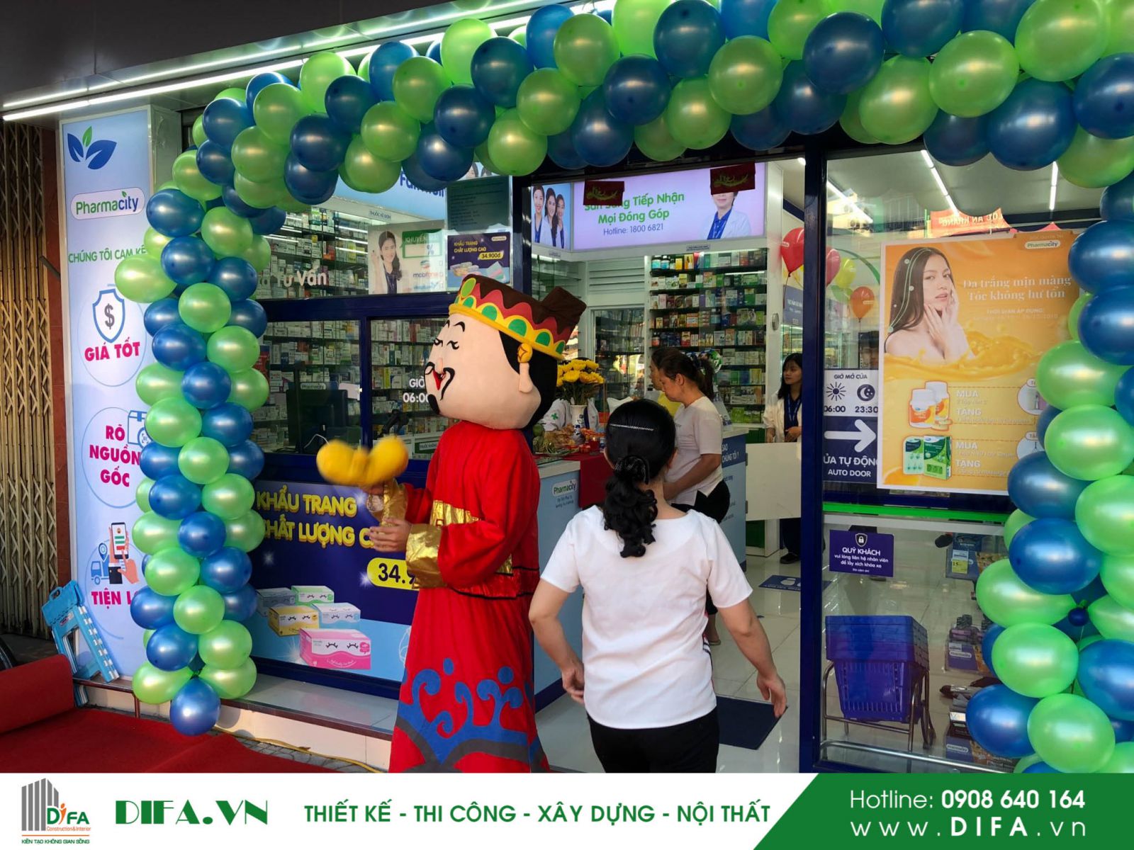 Nội thất nhà thuốc - Pharmacity số 296 - 131A Lý Thái Tổ - Đà Nẵng