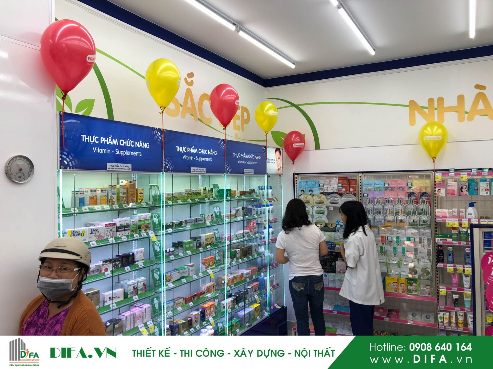 Nội thất nhà thuốc - Pharmacity số 296 - 131A Lý Thái Tổ - Đà Nẵng