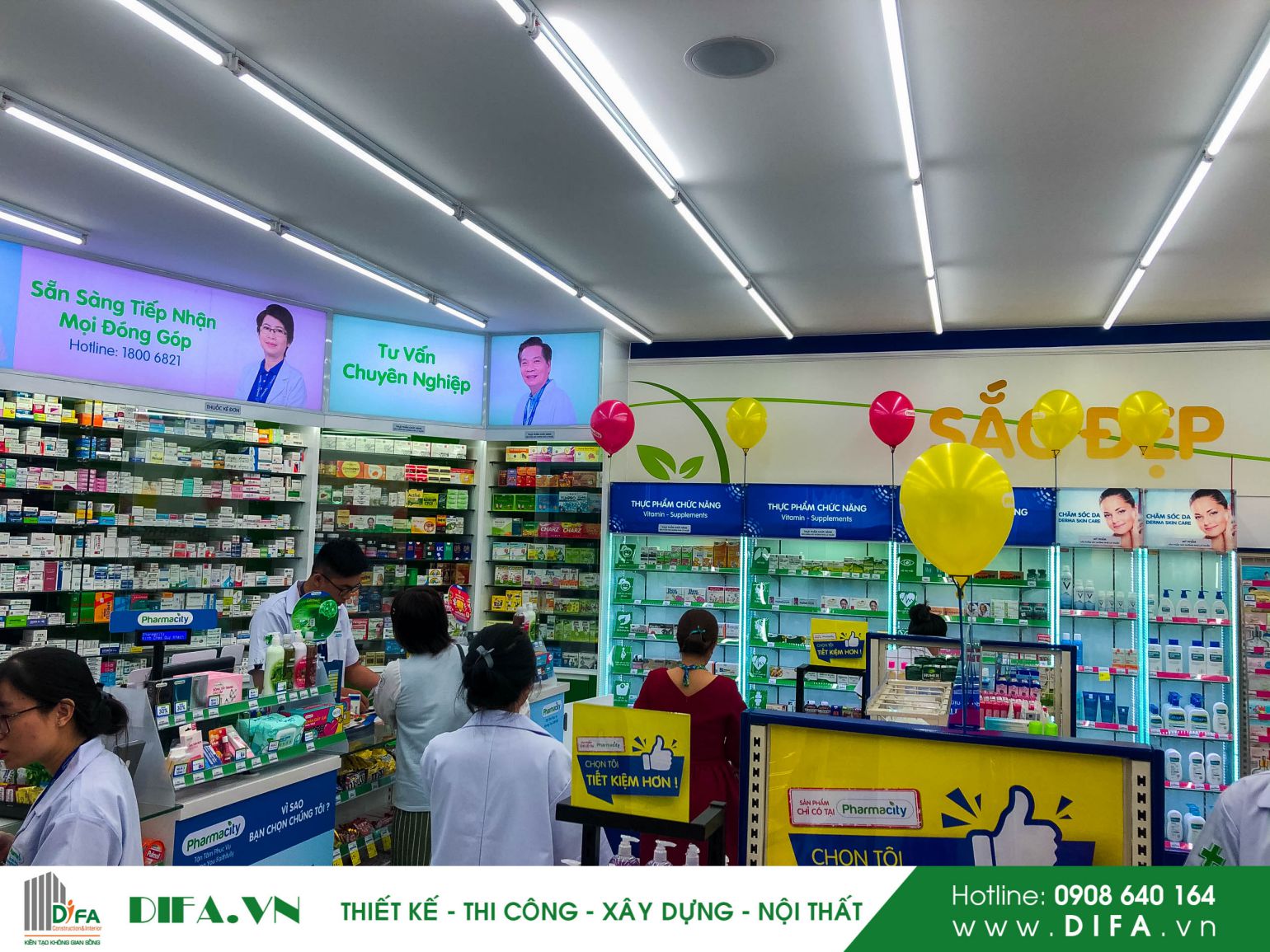 Thi công chuỗi nhà thuốc - Pharmacity số 304